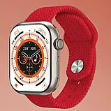 Розумний смарт-годинник Smart Watch фітнес годинник спортивний унісекс 9S AMOLED 45мм червоного кольору, фото 3