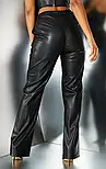 Шкіряні штани палаццо на середній посадці (р. 52-54) PLT, фото 2