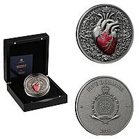 Серебряная монета серии COR Essentia - Сердце 93.3 г
