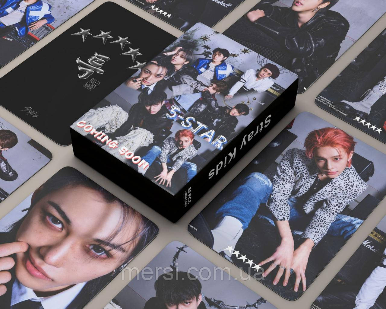 Карточки stray kids K-POP lomo кейпоп карти к поп стрей кідс стрэйкідс СК - 5 star cs -  55 шт
