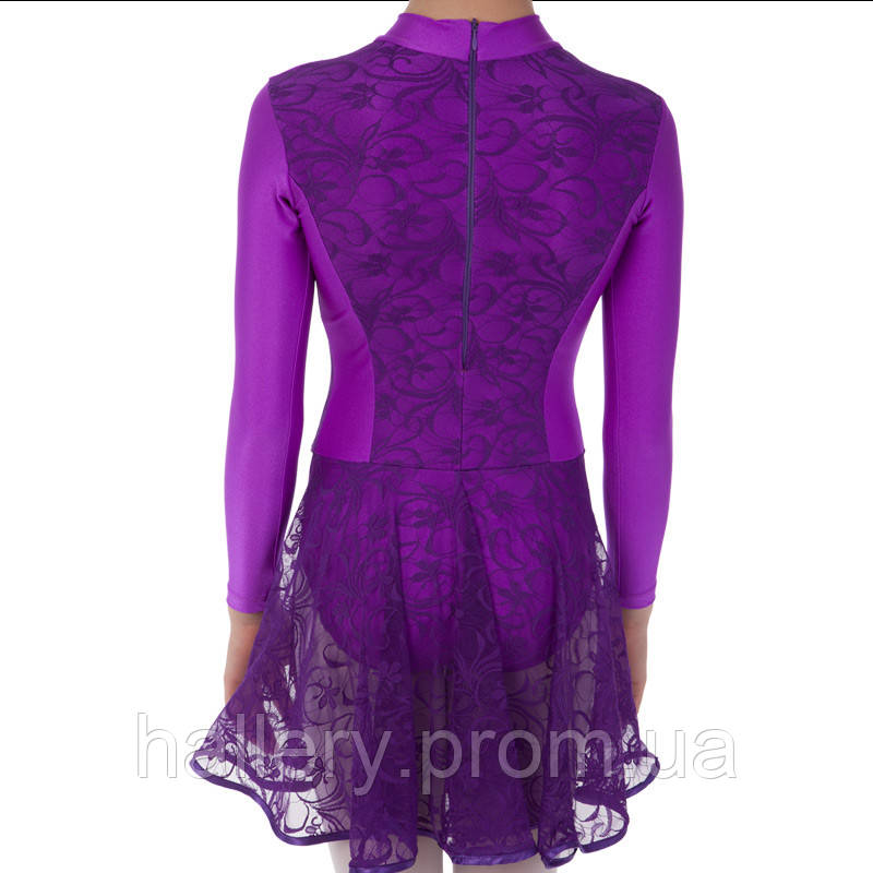 Платье рейтинговое (бейсик) с длинным рукавом и гипюровыми вставками Zelart DR-1641 размер 36, рост 140-146 hr - фото 7 - id-p2180808524