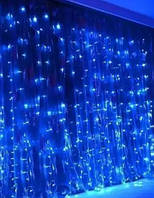 Світлодіодна гірлянда водоспад штора 480 LED blue 3x3м (10-3)