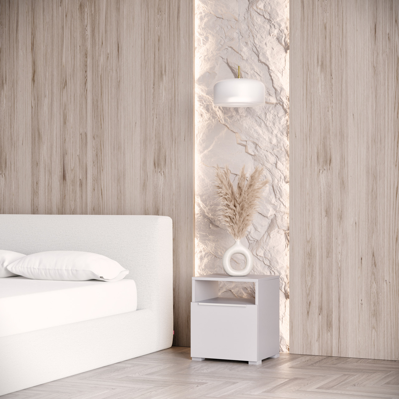 Приліжкова тумба Вінус Сірий 470х400х350мм, фото 1