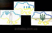 Наклейка контур Украины силиконовая