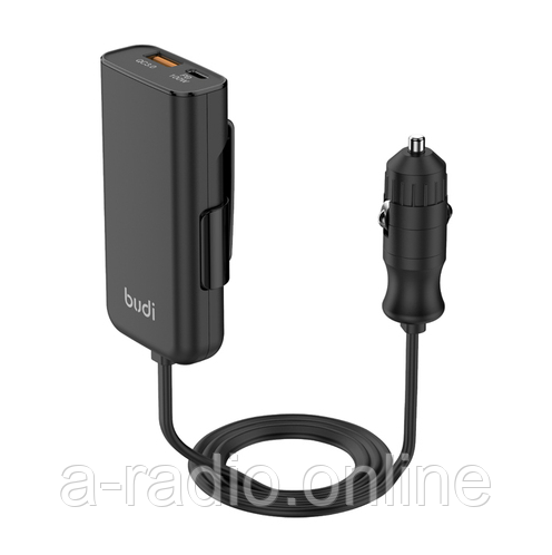 Автомобільний зарядний пристрій Budi CC069 118W PD and QC3.0