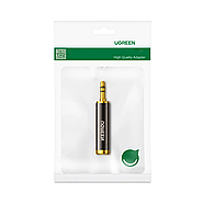Аудіо адаптер 3.5mm Male to 6.35mm Female UGREEN Hi-Fi Adapter 1pcs (чорний) AV168, фото 10