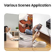 Аудіо адаптер 3.5mm Male to 6.35mm Female UGREEN Hi-Fi Adapter 1pcs (чорний) AV168, фото 7