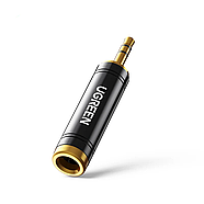 Аудіо адаптер 3.5mm Male to 6.35mm Female UGREEN Hi-Fi Adapter 1pcs (чорний) AV168, фото 2