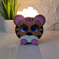 Модель Детская тигра Полезный соляный светильник лампа 100% из соли + ключница в подарок top top