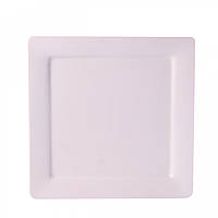 Тарелка подставная квадратная из фарфора 21.5 см большая белая плоская тарелка - htpk - htpk