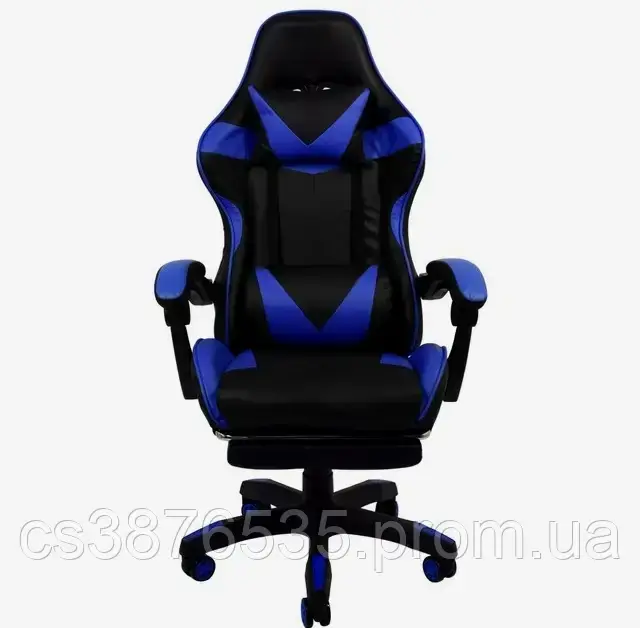 Геймерские игровые кресла, Кресло игровое для дома, Молодежные компьютерные кресла Borno Prestige синее - фото 6 - id-p2180839387