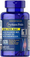 Puritan s Pride One Per Day Glucosamine, Vitamin D3 & Boswellia 60 таблеток HS