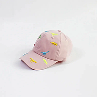 Дитяча бейсболка для дівчинки рожева кепка діно 98/104 (2-4Y)