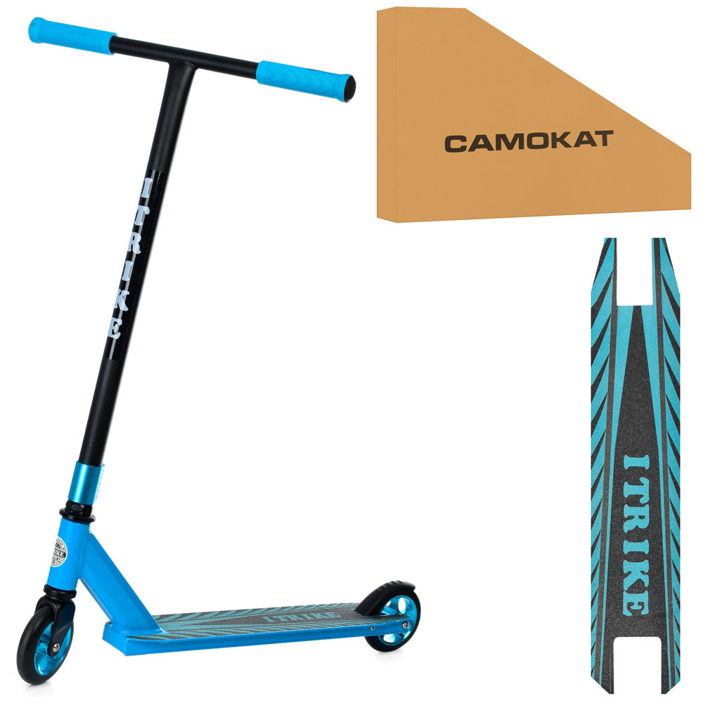 Трюковий самокат iTrike SR 2-066-5-BL для екстремального катання, кермо 85 см, фото 1