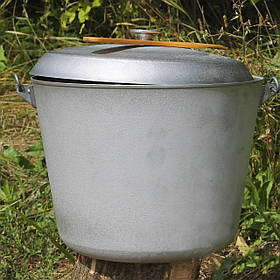 Казан алюмінієвий Похідний 12л. Алюмінієвий казанок для приготування на відкритому вогні. Алюмінієвий посуд для