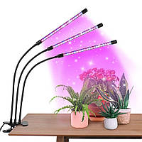 Гнучка фітолампа для рослин (3 гілки, 30 Вт) L3, від USB / Гнучкий ультрафіолетовий світильник для квітів