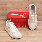 Чоловічі шкіряні шкіряні кеди Puma FERRARI літні з перфорацією стильні повсякденні літні кеди, фото 7