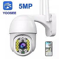 Уличная IP-камера видеонаблюдение 4K 5MP YOOSEE с Wi-Fi Внешняя поворотная IP66 PTZ-камера Модель: 8159QJ