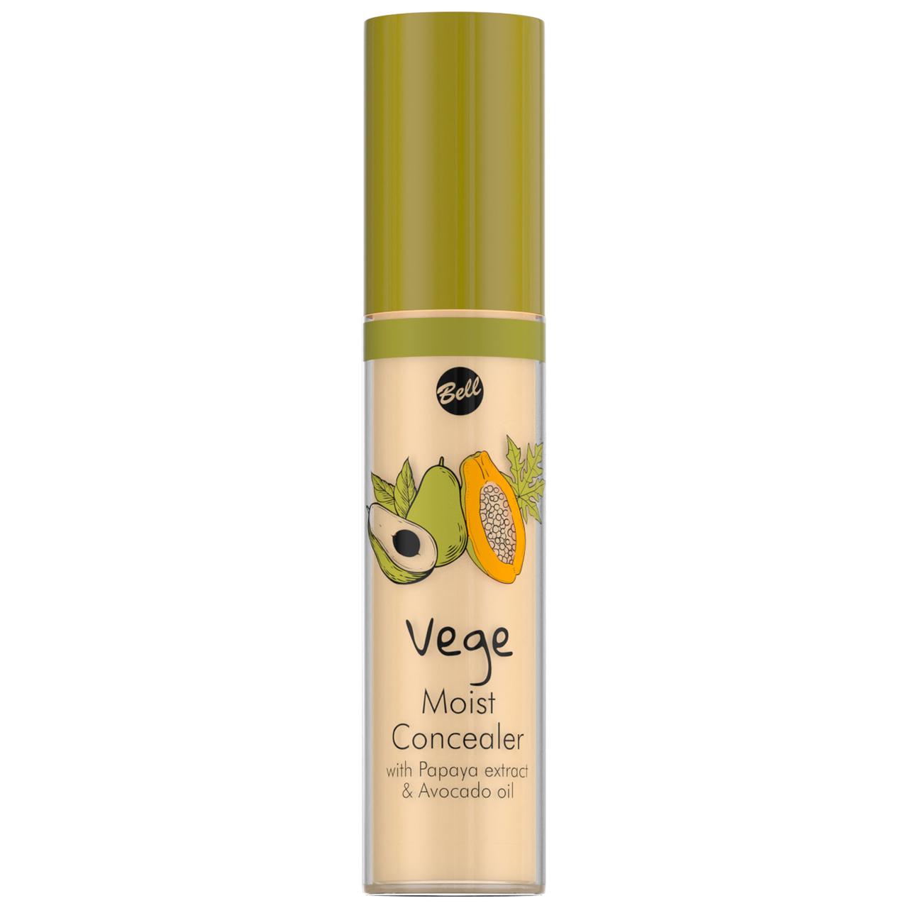 Консилер для обличчя та очей Bell Vege Moist Concealer з екстрактом папаї й олією авокадо 01 Light, 4.2 г
