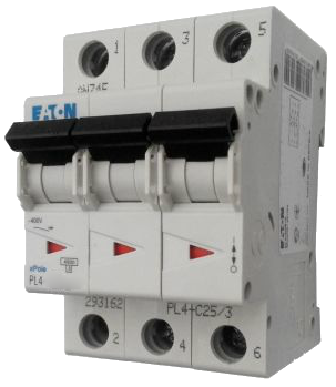 Eaton/Moeller 4kA PL4-C16/3 16 А, 3-полюсний автоматичний вимикач