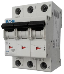 Eaton/Moeller 4kA PL4-C20/3 20А, 3-полюсний автоматичний вимикач