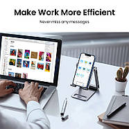 Телескопічна настільна підставка для телефона UGREEN Metallic Stand (сірий) LP263, фото 4