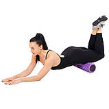 Ролер масажний для йоги (мфр ролер) з піною 45 см Grid Spine Roller FI-9392, фото 10