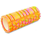 Ролер масажний для йоги Мультиколор (мфр ролер) Grid Combi Roller FI-4940, фото 4