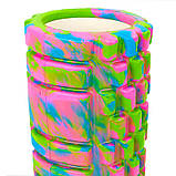 Ролер масажний для йоги Мультиколор (мфр ролер) Grid Combi Roller FI-4940, фото 8