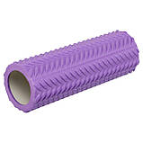 Ролер масажний для йоги 33 см (мфр ролер) Grid Line Roller FI-9374, фото 2