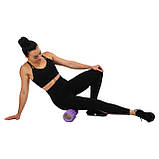 Ролер масажний для йоги 33 см (мфр ролер) Grid Line Roller FI-9374, фото 9