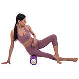 Ролер масажний циліндр (ролик мфр) 45 см Grid Bubble Roller FI-6672-BUBBLE, фото 9