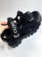 Босоніжки для хлопчика Clibee 343 black чорні р.38