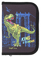 Пенал 1-яр из 2отв., пустой, "King of the Dinosaurs", 210/70D PL, 23201C, CLASS