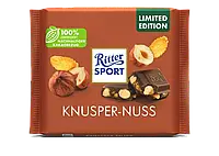 Шоколад Ritter Sport Nut Selection молочний з цільними лісовими горіхами та кукурудзяними пластівцями KNUSPER-NUSS 100 г