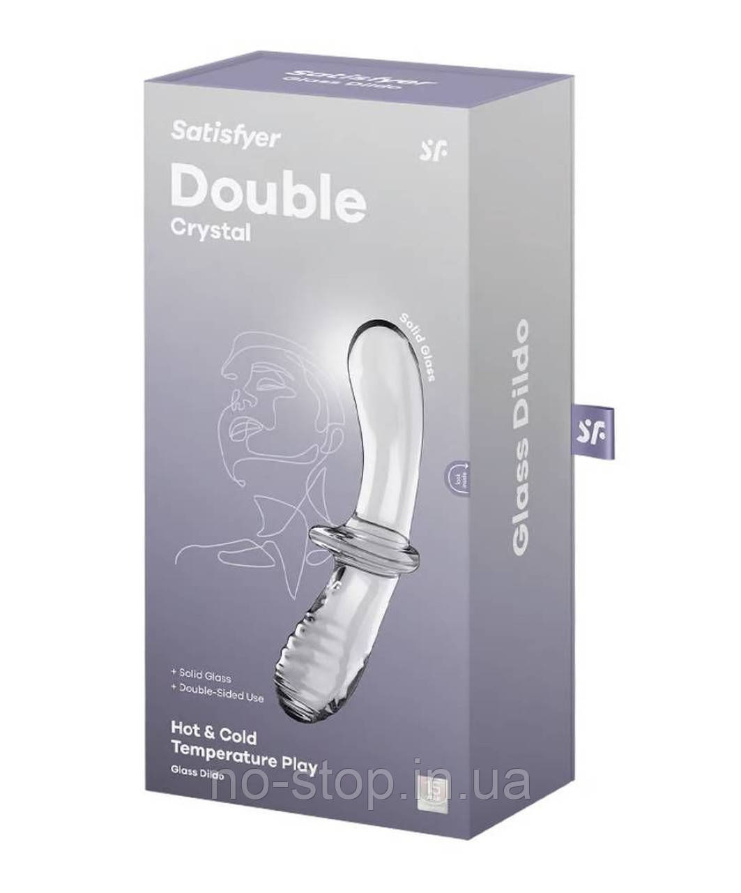 Подвійний фалоімітатор SATISFYER Double Crystal (transparent), фото 1