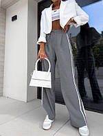 Женские брюки с лампасами; Цвета беж, серый, черный; Размеры 42-44,46-48