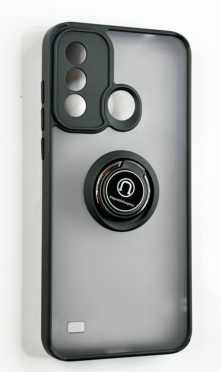 TPU чохол накладка Matte Ring Magnit для ZTE Blade A53 чорний