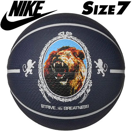 М'яч баскетбольний Nike Playground 2.0 8p Lebron James Deflated Purple Ink/Phantom/Black, розмір №7, фото 1