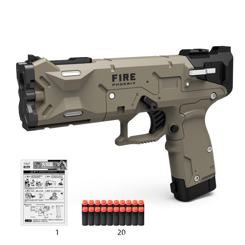 Fire Fenix іграшковий пістолет із м'якими кулями. Фаєр фенікс сірий, фото 1