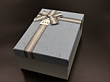 Коробка подарункова. 3шт/комплект. Колір блакитно сірий. 23х16х9 см., фото 3
