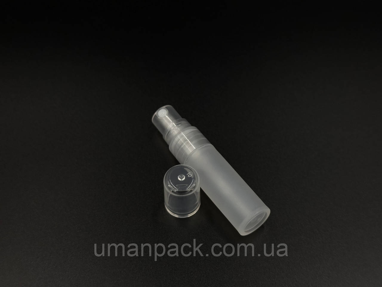 Флакон пластиковий з розпиленням. Матовий. 5мл