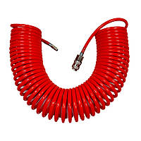 Шланг підкачки кручений зі швидкознімним роз'ємом 15 м ЄВРО (RIDER) RD 97.76.49