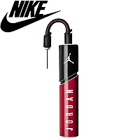 Насос для м'яча ручний з голкою Jordan Essential Ball Pump, чорно-червоний