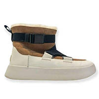 UGG Classic Boom Buckle Boot Brown White sale sale