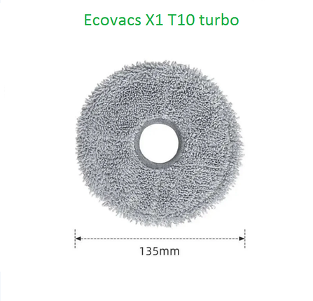 Серветка ганчірки для робота-пилососа Ecovacs Deebot Ozmo T10 turbo X1 (DEX11) T20 (DLX23) T30 (DDX14) X2 2шт, фото 4