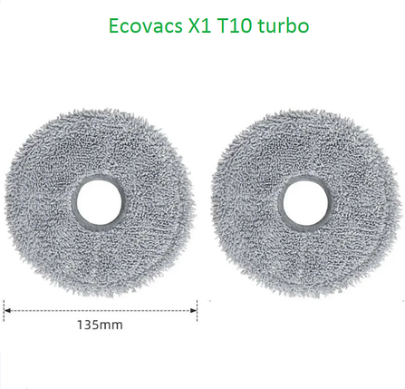Серветка ганчірки для робота-пилососа Ecovacs Deebot Ozmo T10 turbo X1 (DEX11) T20 (DLX23) T30 (DDX14) X2 2шт, фото 1