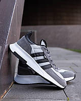 Кроссовки мужские Adidas Retropy F2 Grey Black серые с черным белым SRV AD054