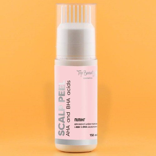 Top Beauty Scalp Peel AHA and BHA Acids Пілінг для жирної шкіри голови, 150 мл
