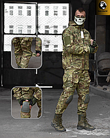 Тактичний костюм мультикам з манжети на хлястиках демісезонний костюм ріп стоп з наколінниками
